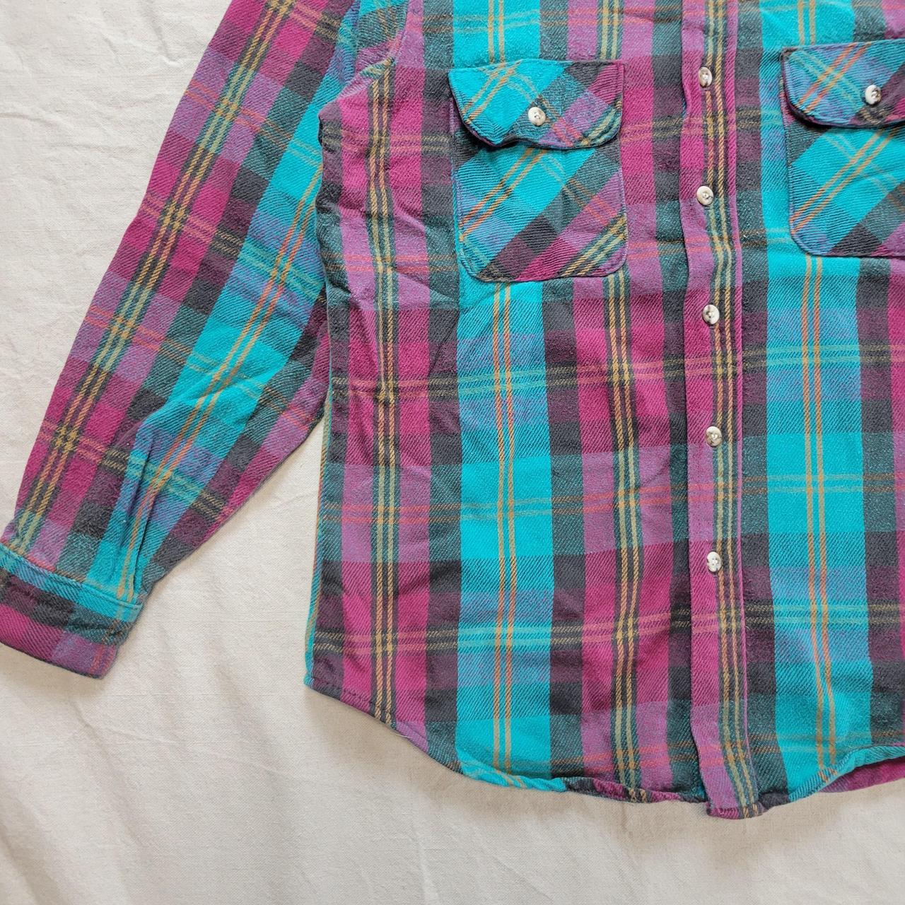 Vintage plaid flannel shirt Amazing retro 90s... - Depop