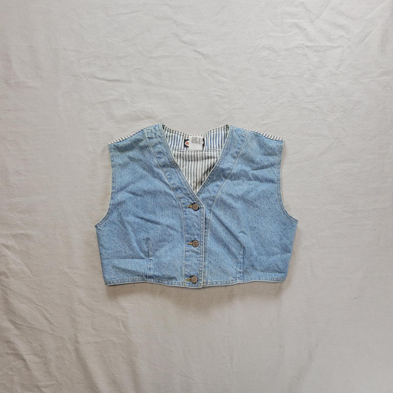 Vintage denim vest Amazing 90s retro urban... - Depop