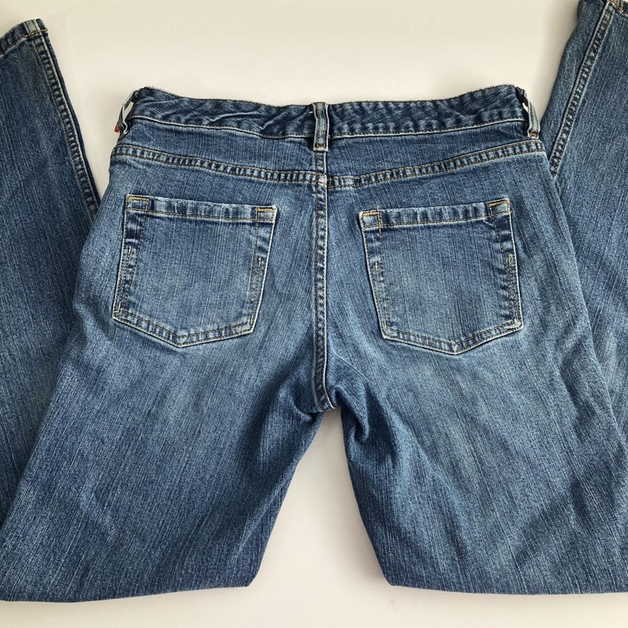 low rise dark denim bootcut jeans perfect... - Depop