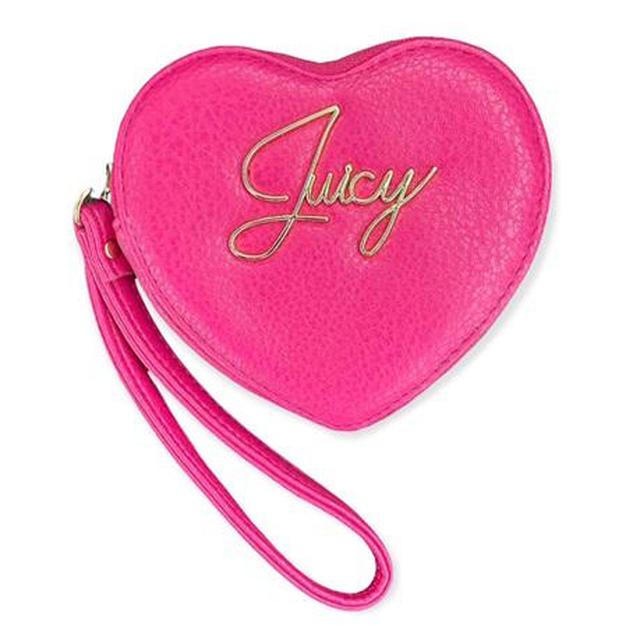 Juicy Couture Heart Charm & Chain Heart-Shaped Wristlet Coin Purse NWT |  eBay