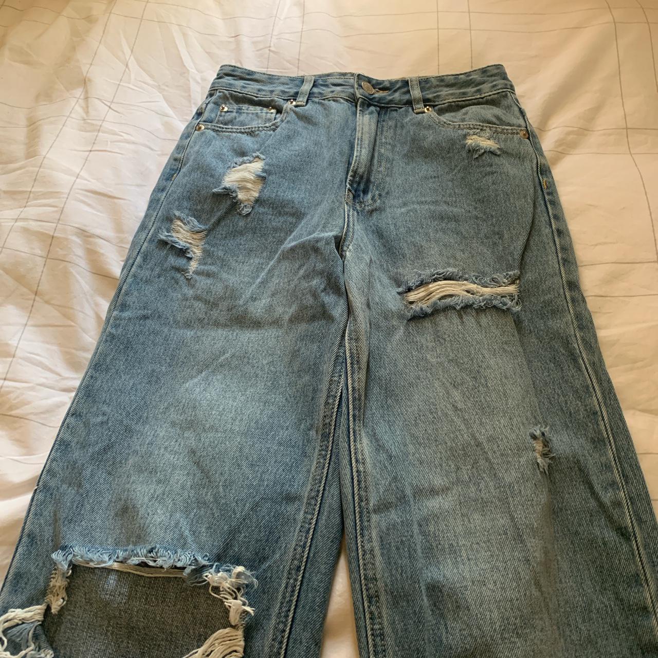 Size 8 Glassons baggy ripped jeans #jeans... - Depop