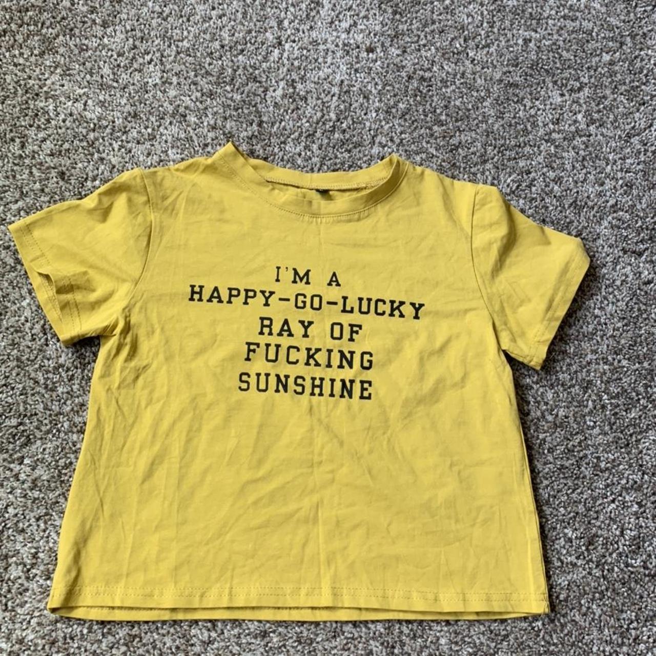 SHEIN Women's Yellow and Black Croptop Depop