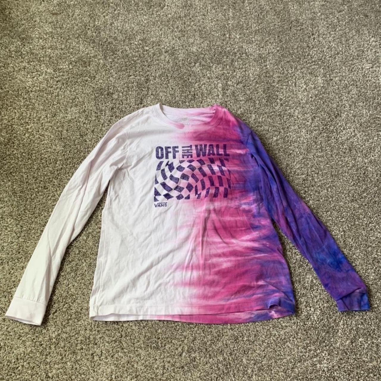 half n half tiedye “off the wall” vans Depop