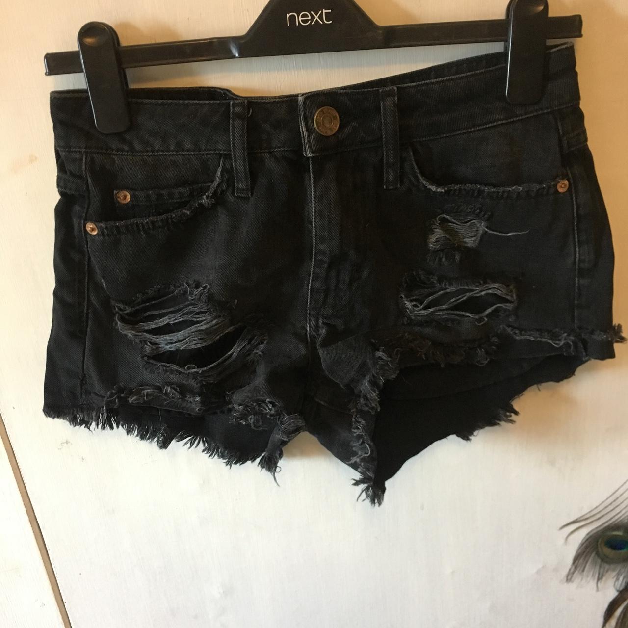 Black ripped shorts outlet river island