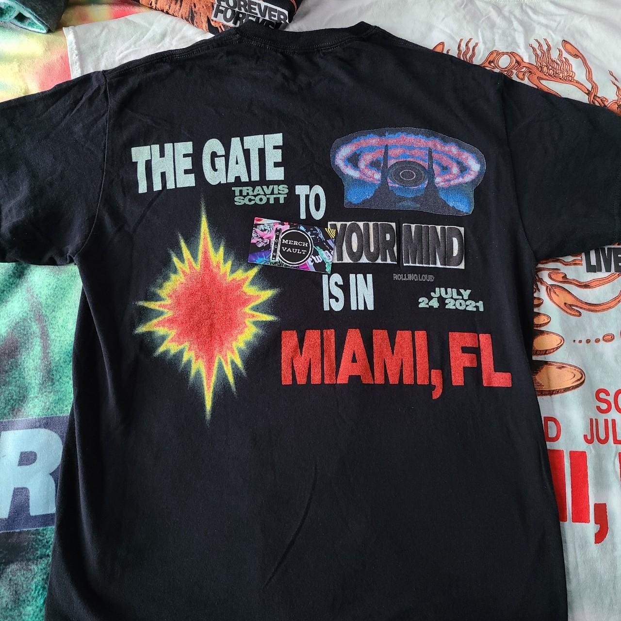 Travis Scott Rolling Loud Miami BLACK TEE Size: | Depop