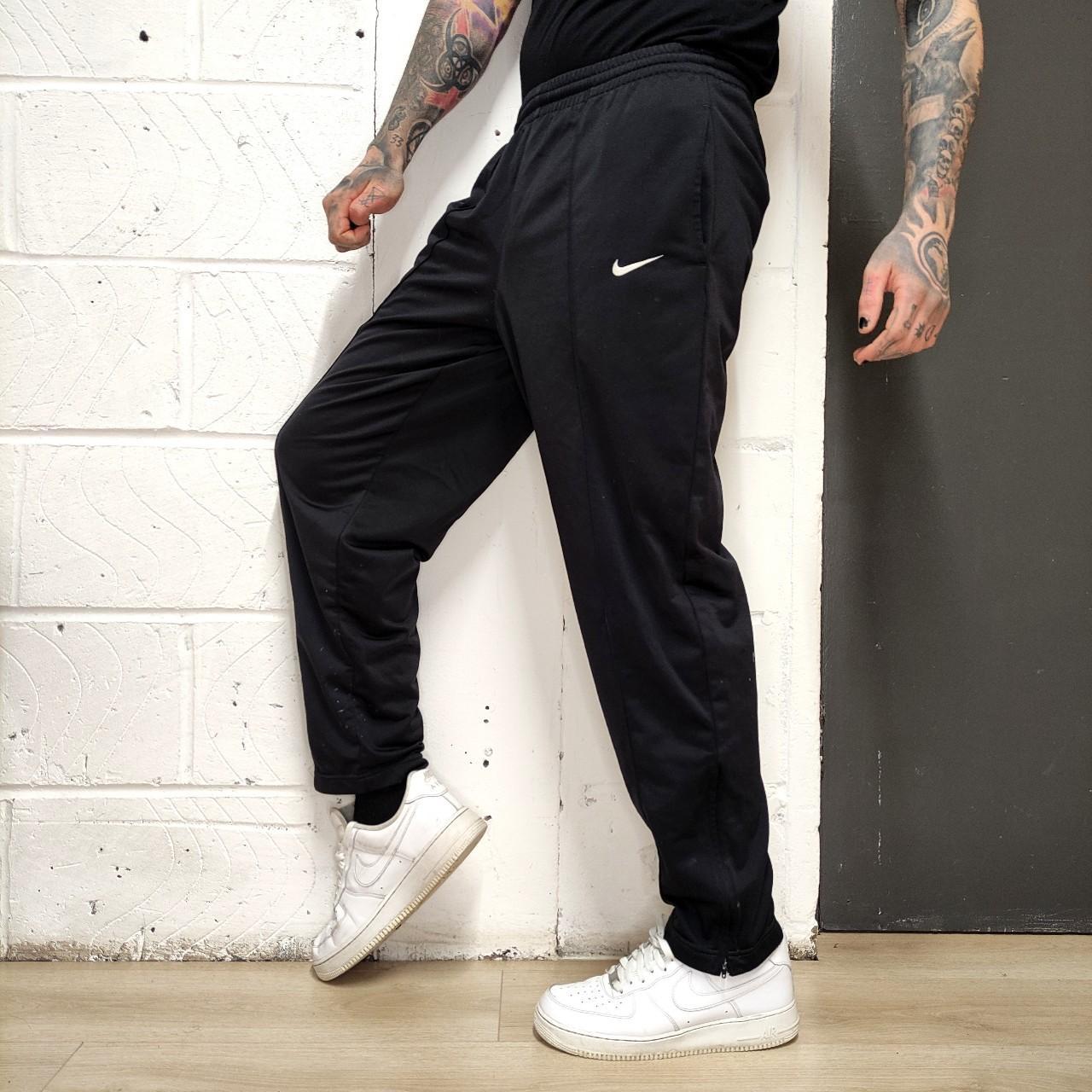 black and white tracksuit bottoms