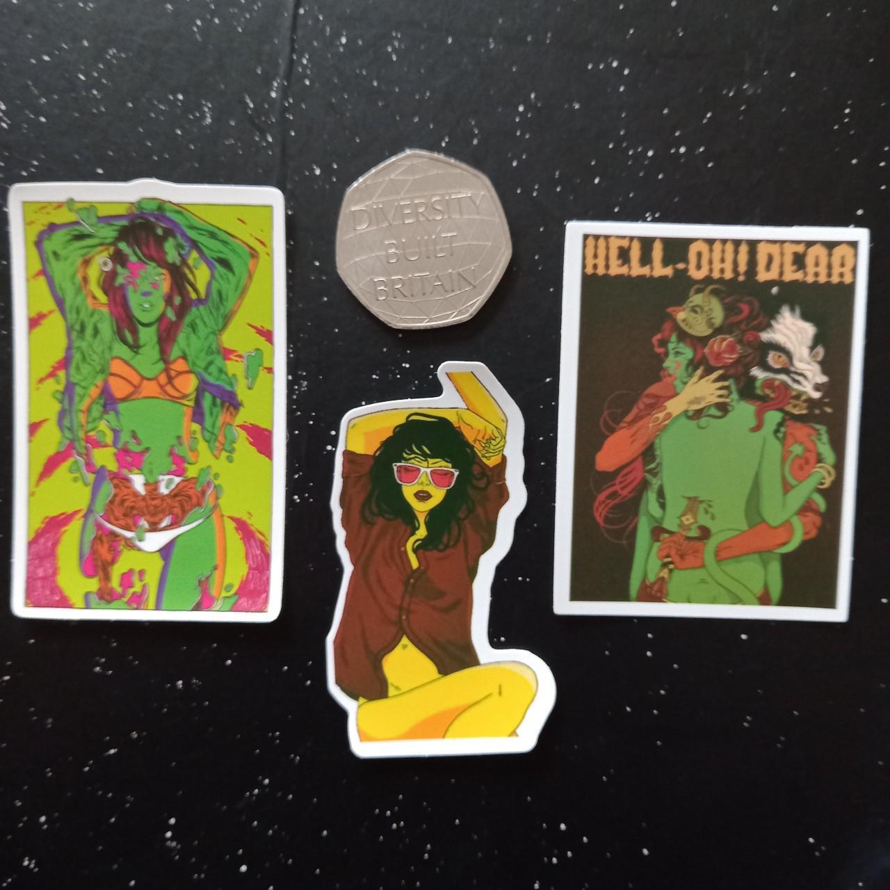 Product Image 1 - Funky Trippy Lady Stickers. 2