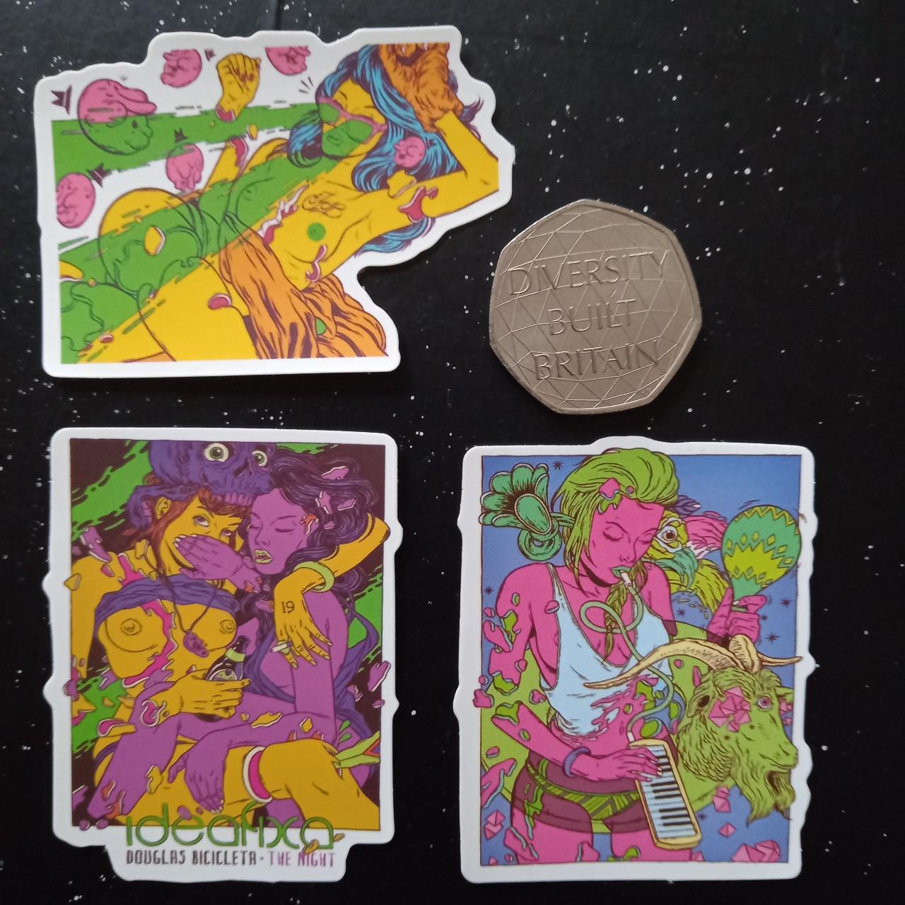 Product Image 1 - Funky Trippy Lady Stickers. 3