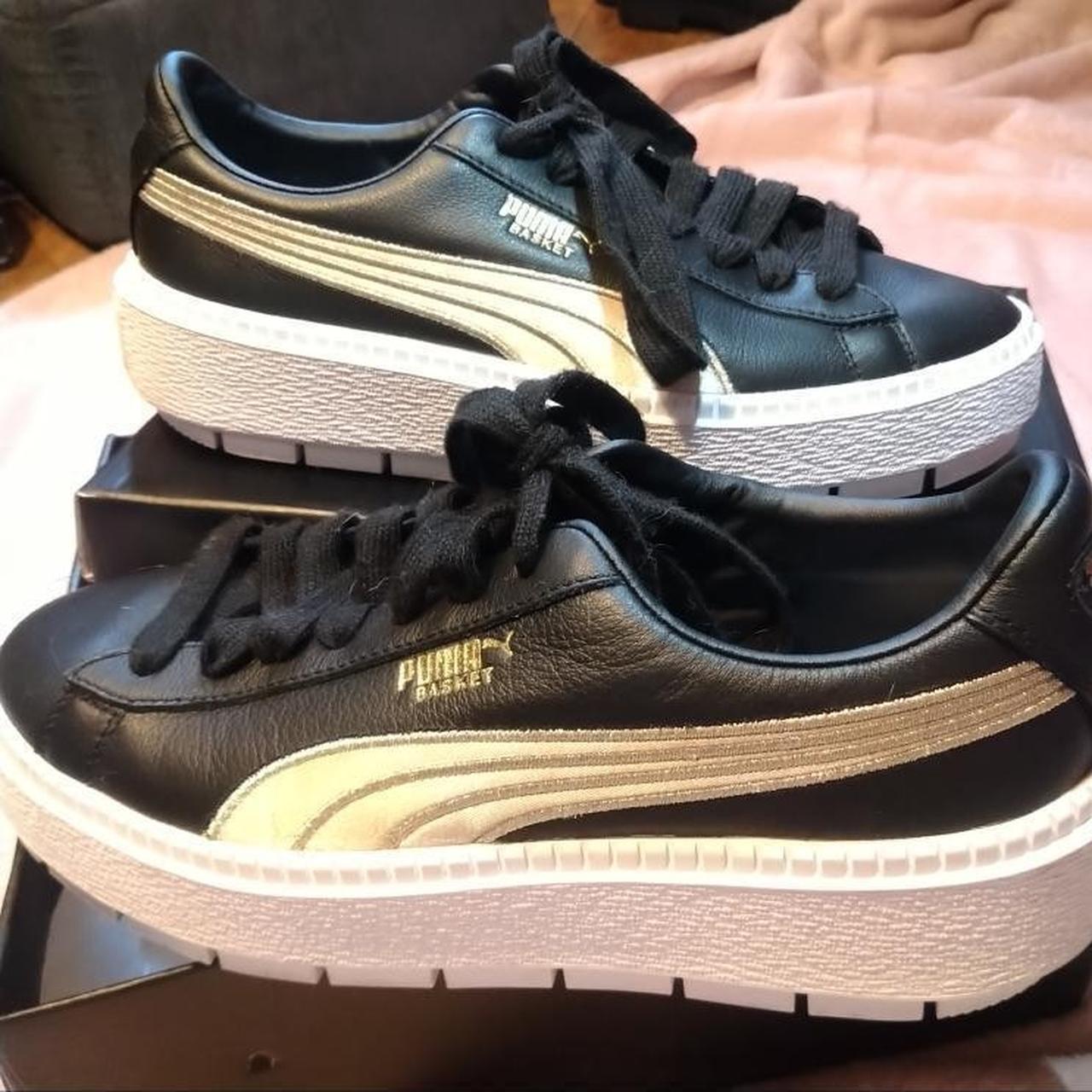 Puma basket outlet black and gold