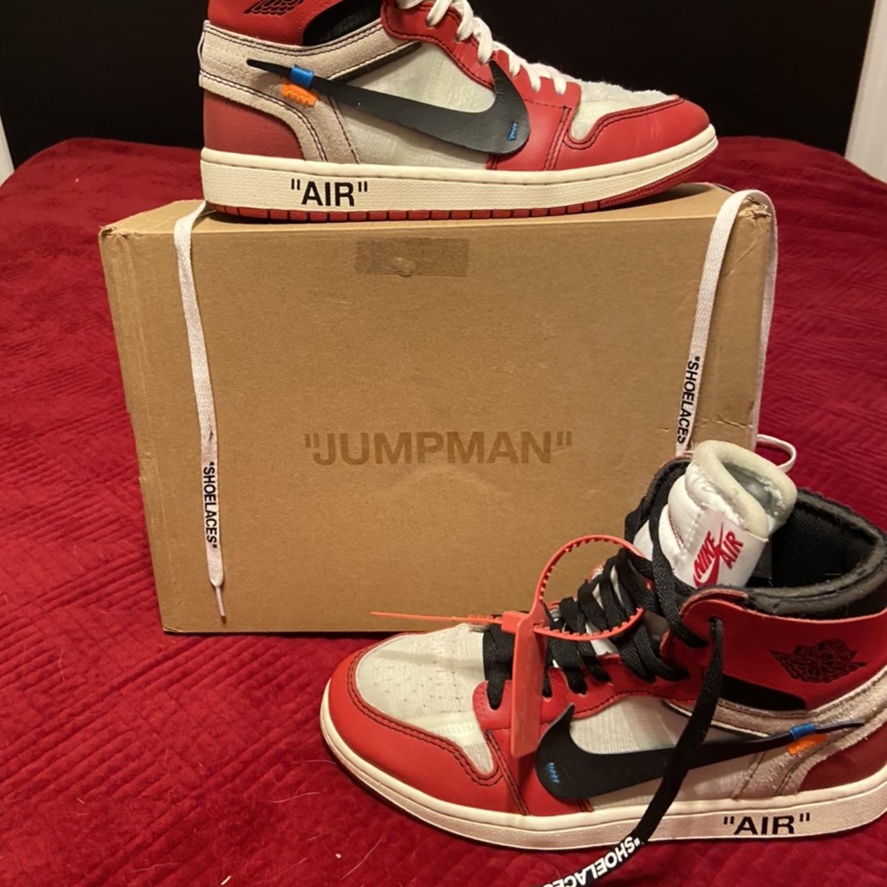 Off white Jordan 1's Chicago size 9 good condition.... - Depop