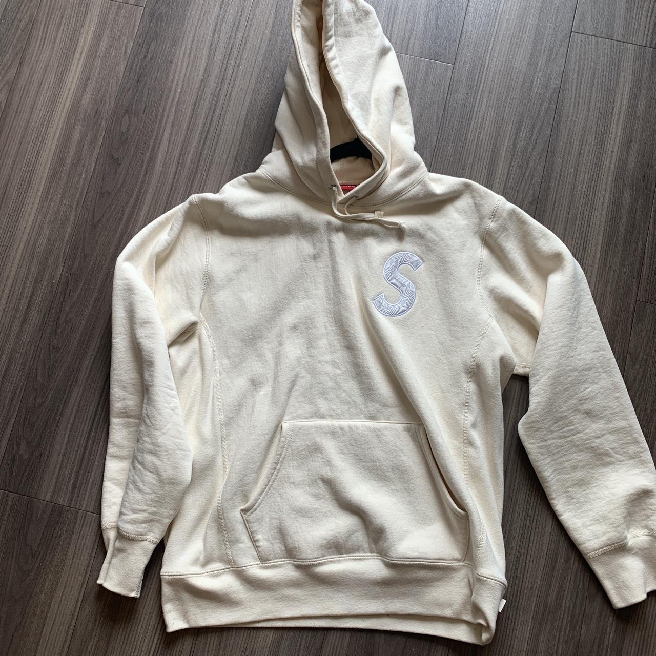 Supreme s logo hoodie on sale grey