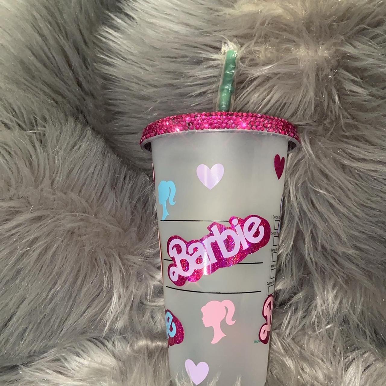 Starbucks Cold Cup Princess Pink Barbie – Dazzle Design Diva Inc.