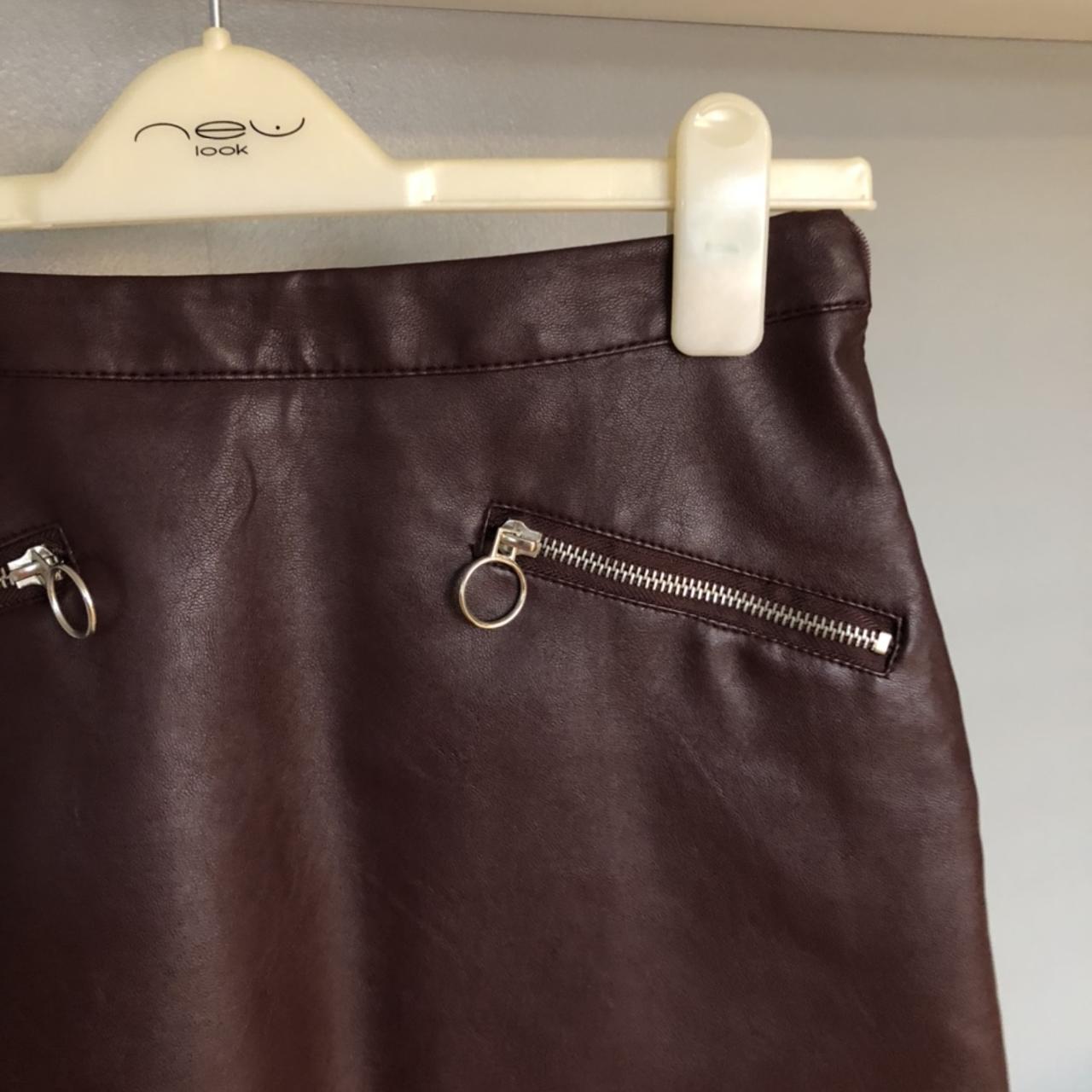 Brown leather skirt outlet primark