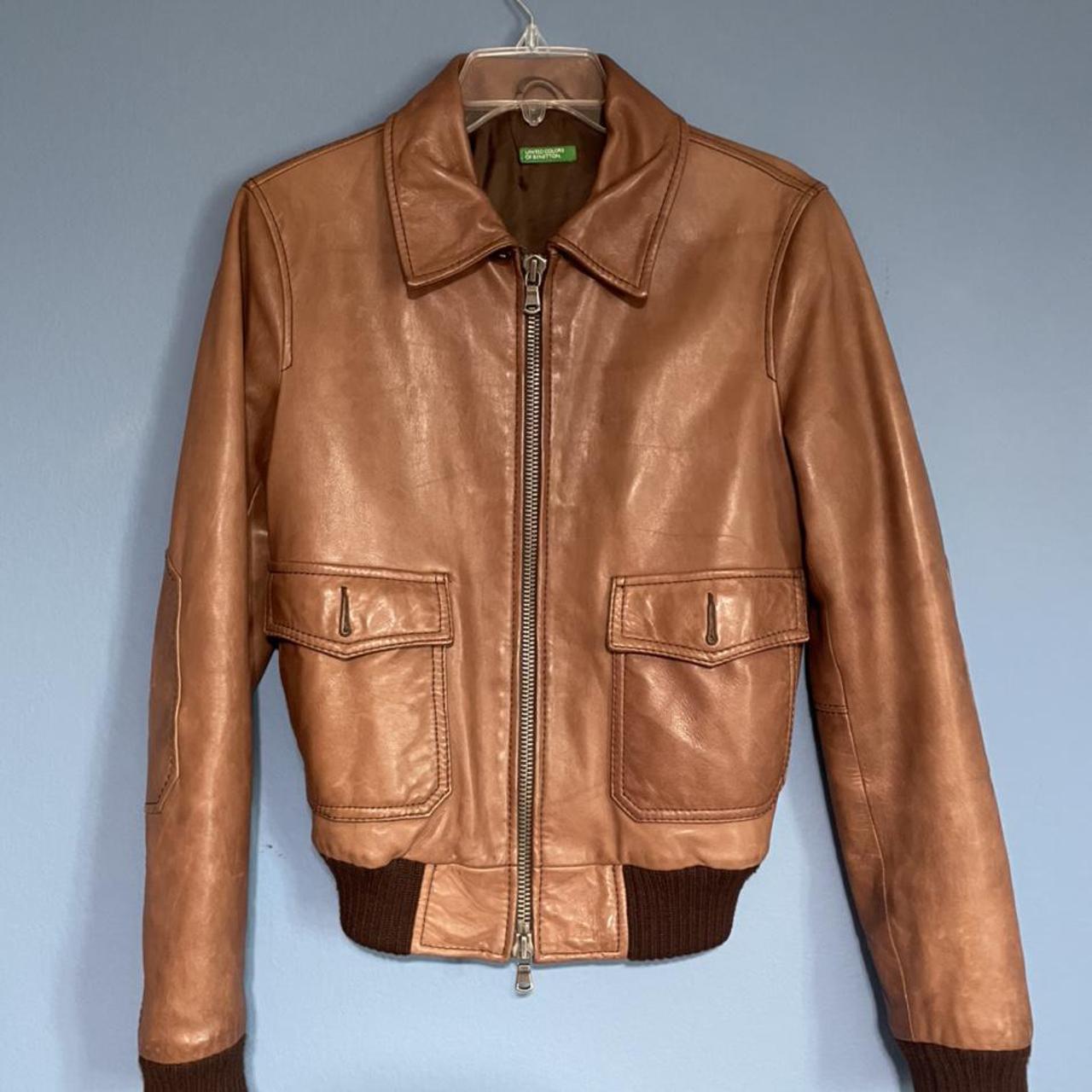 benetton leather jackets