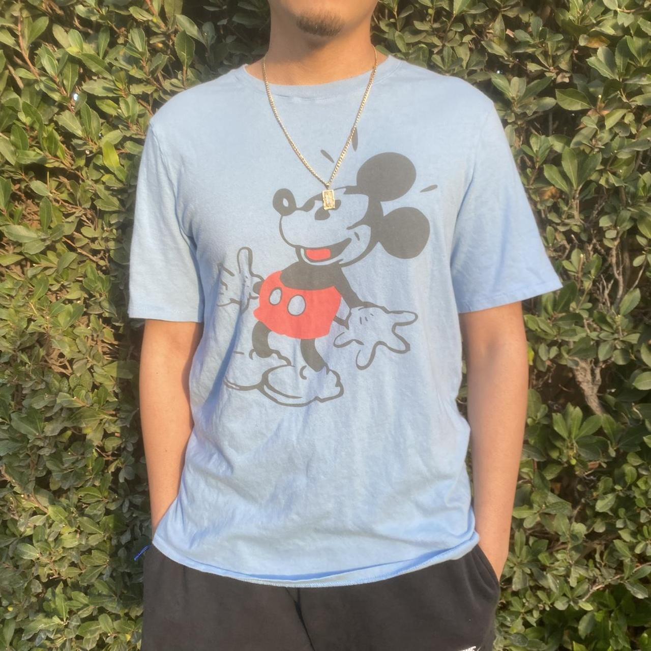 Vintage Mickey mouse baby blue t shirt , Dope single...