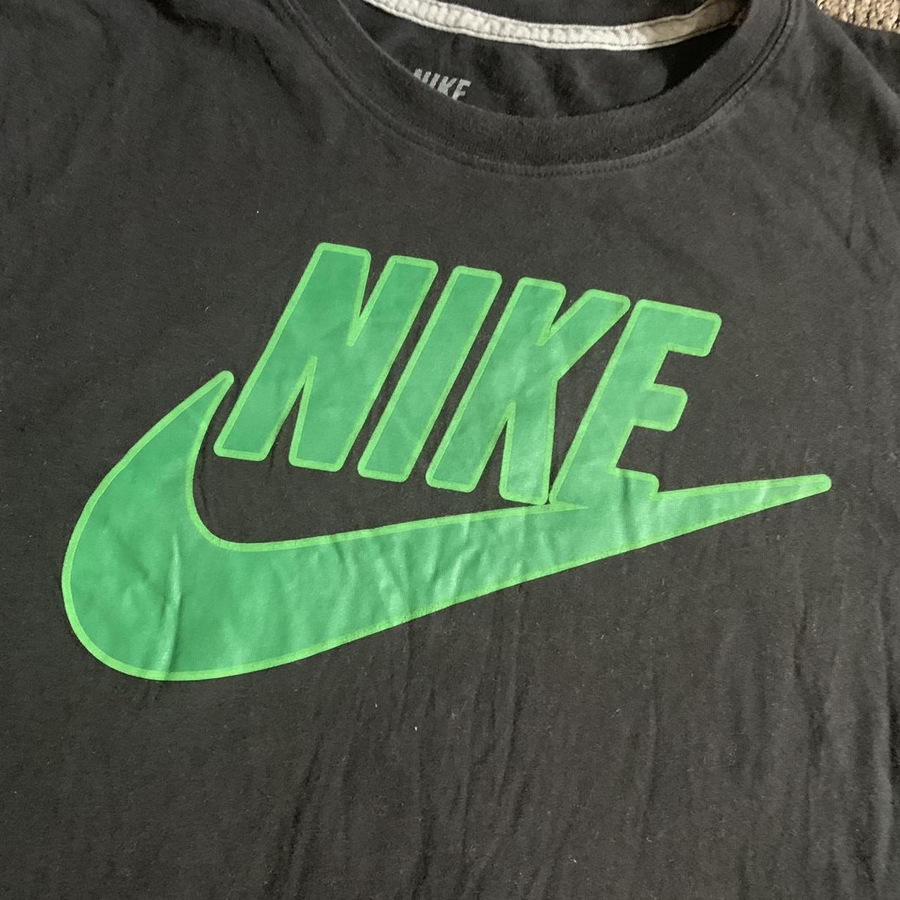 Retro Nike swoosh spell out T-shirt in a size XL /... - Depop