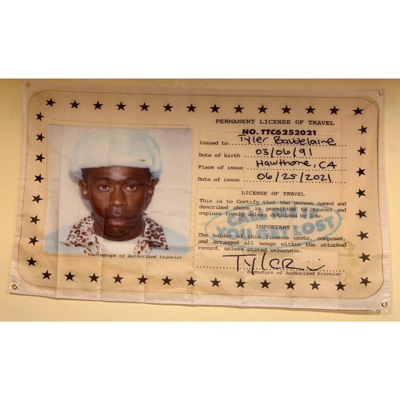 Tyler The Creator Call Me If You Get Lost License... - Depop