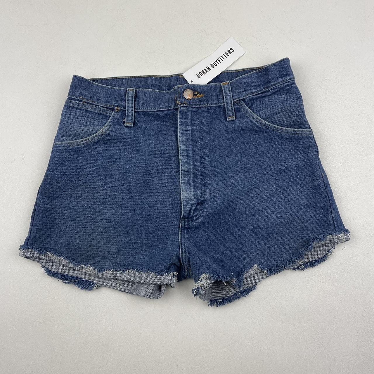 Vintage Wrangler High Waist Wedgie Jean Shorts Fit:... - Depop