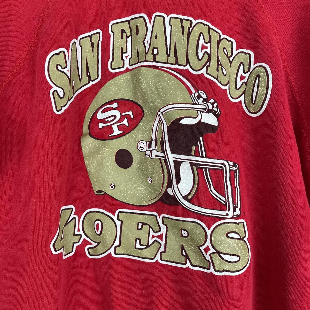 Vintage San Francisco 49ers Upcycled Sweatshirt Size... - Depop