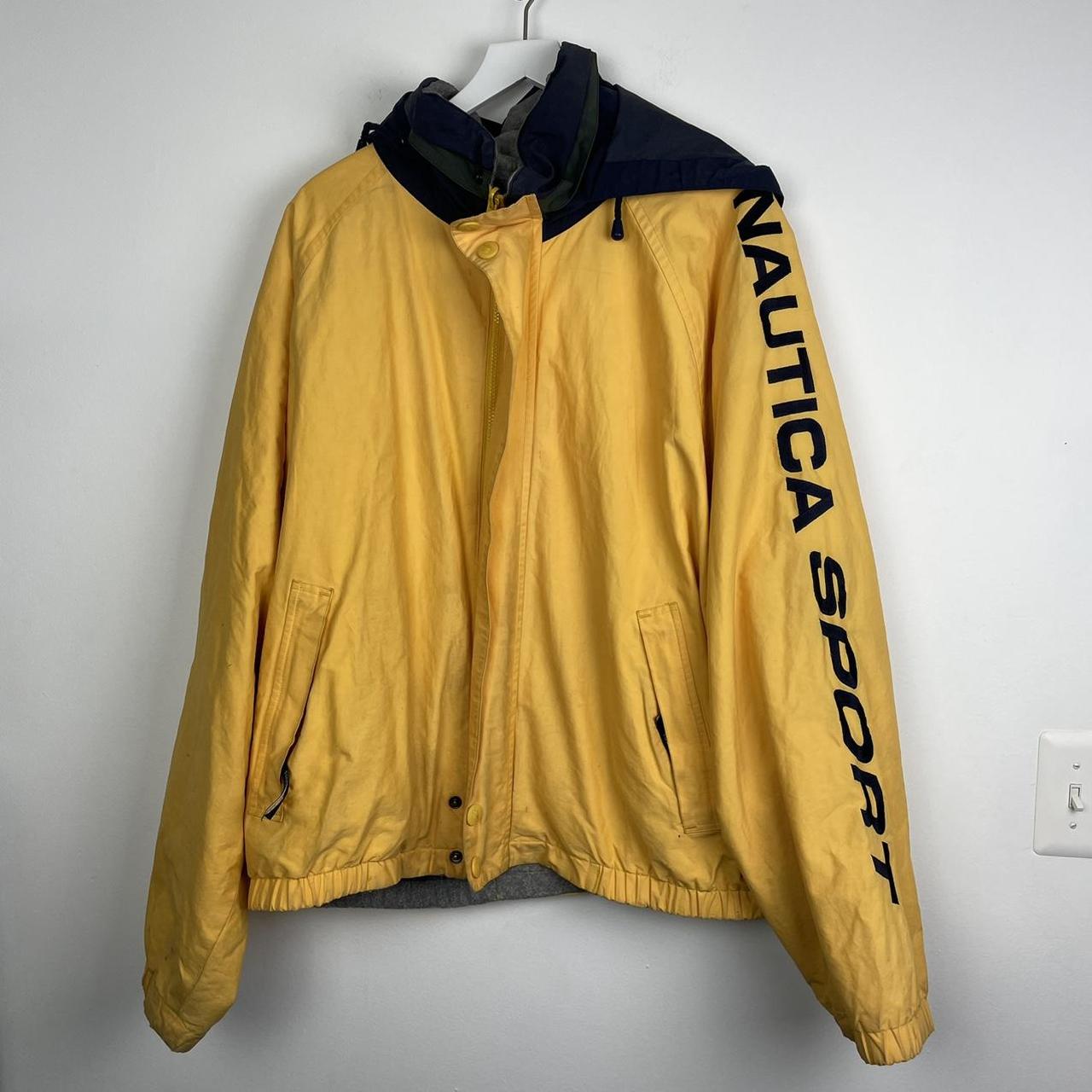 Vintage Reversible 90's Nautica Sport Sailing Yellow... Depop