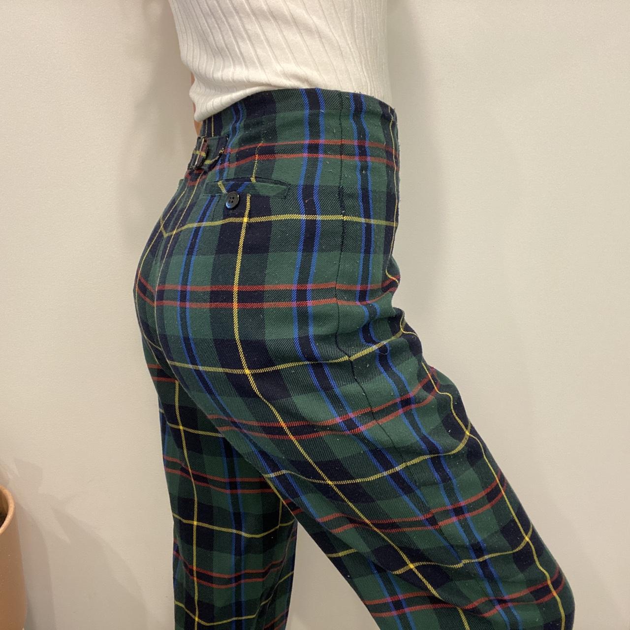 Genuine Vintage 80s Tartan Trousers From Brand... - Depop