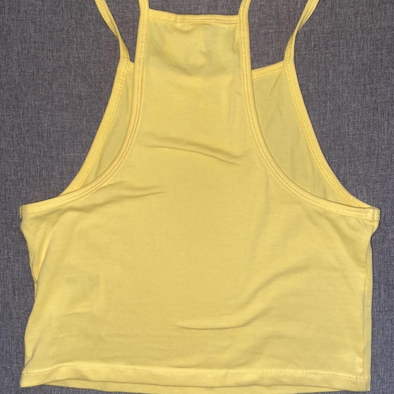 Bright Yellow tank! Fits cropped/ xs or small size!... - Depop