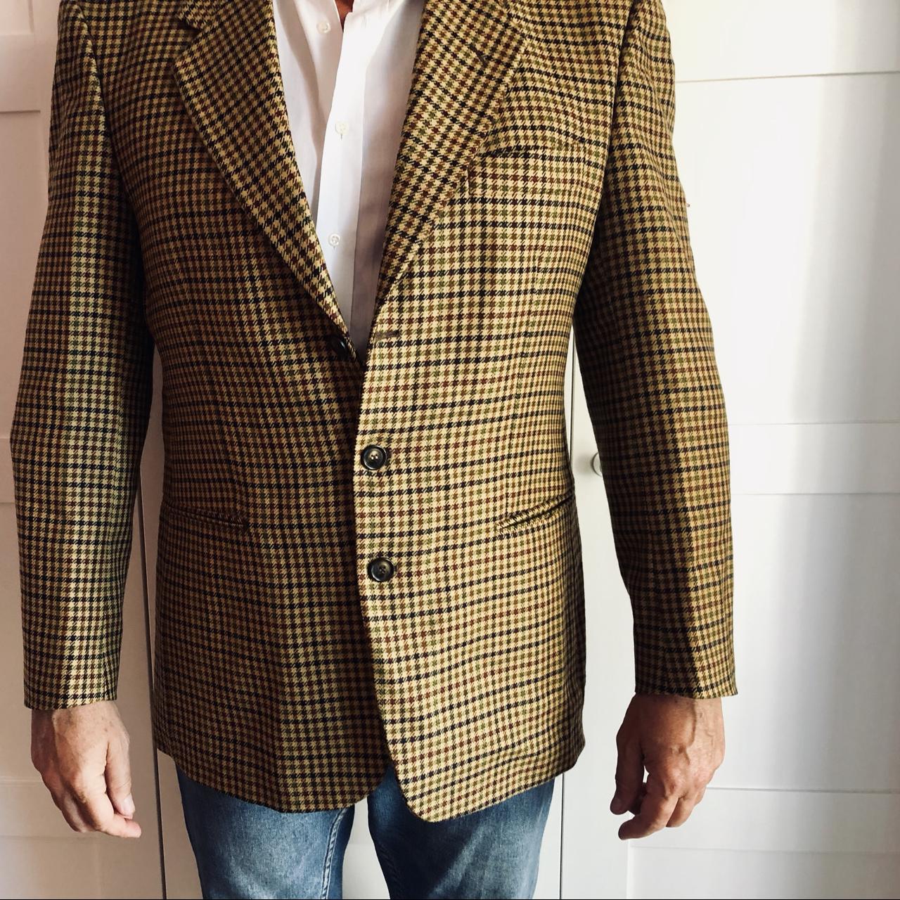 Giacca uomo vintage in lana, stile parigino, a - Depop