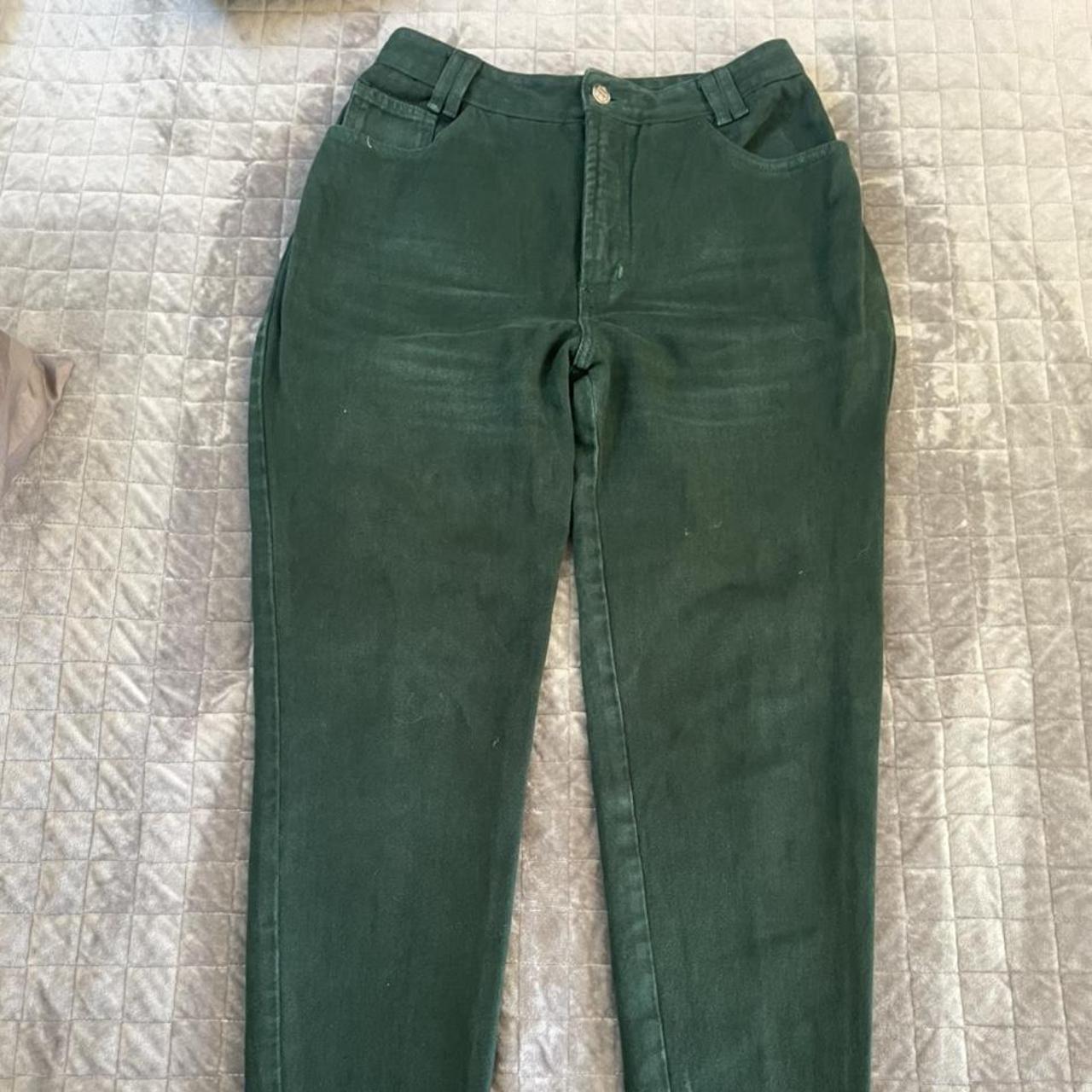Emerald green baggy jeans - Depop