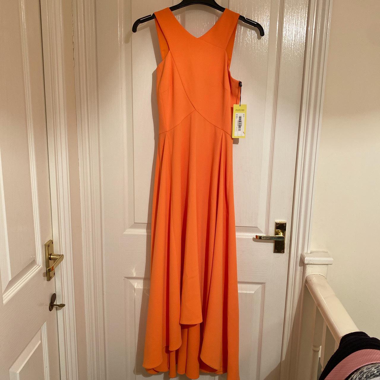 Karen Millen drop hen halter neck yellow dress U.K.... Depop