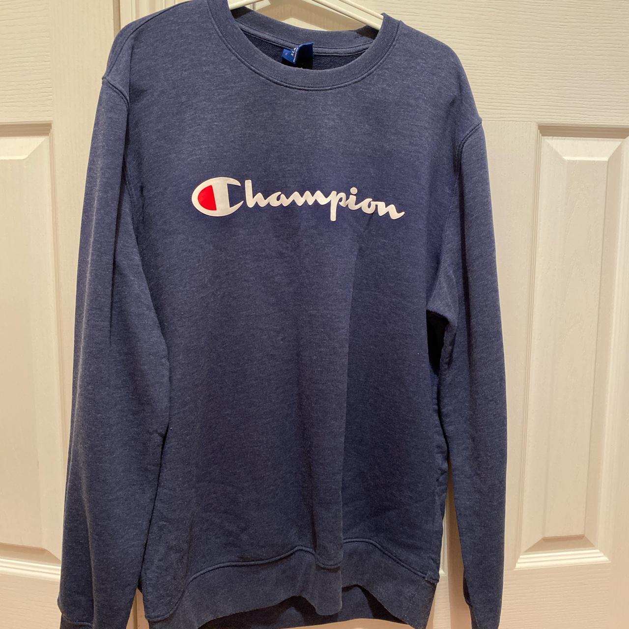 Champion blue sweatshirt XL - Depop
