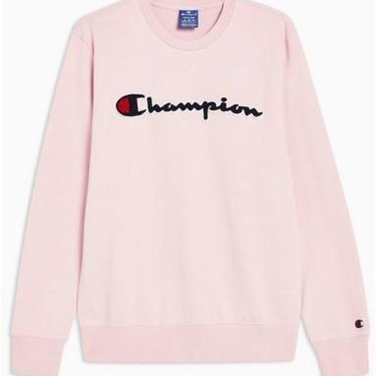 Pink Champion Sweatshirt Large - Depop