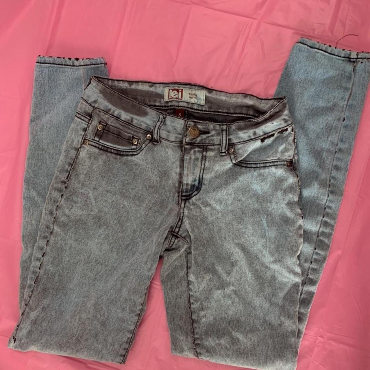 Women's Blue and Black Jeans Depop
