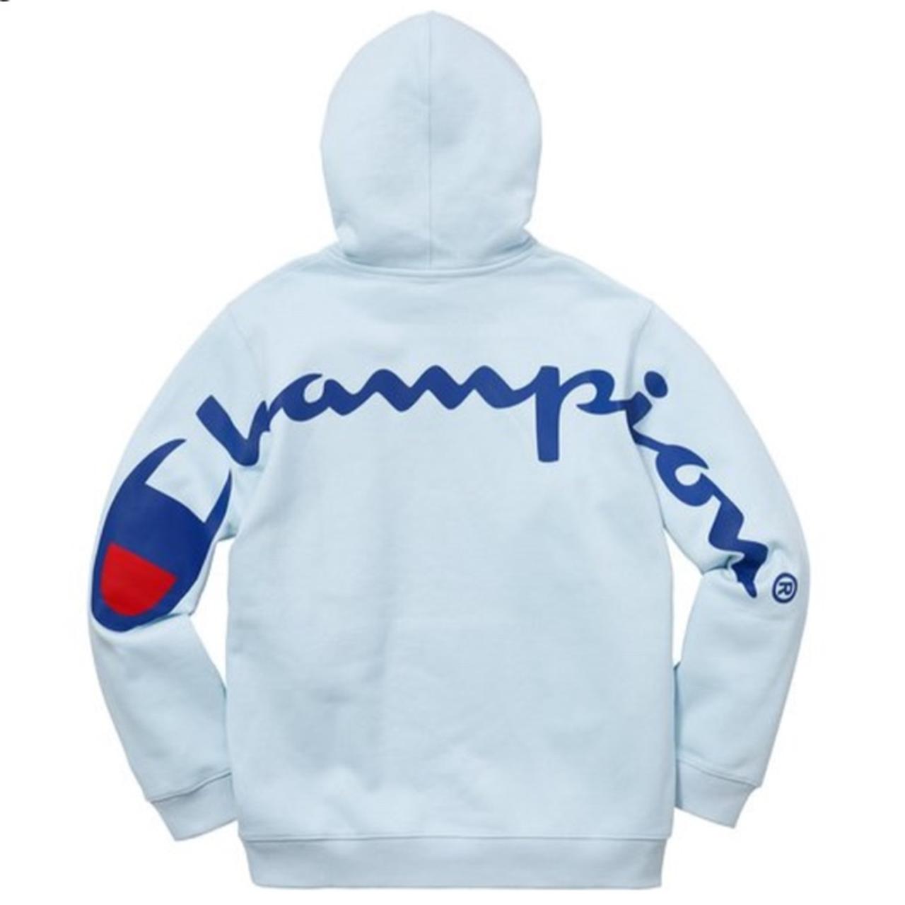 Champion X Supreme Jacket. BLUE SIZE: L Brand - Depop