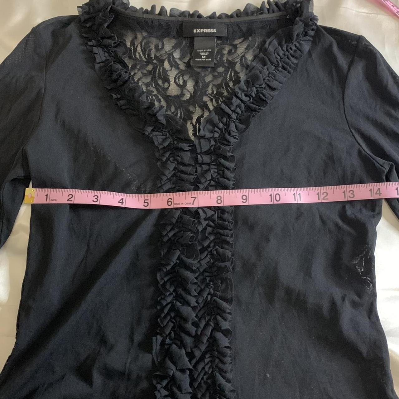 Gothic Mesh Lace Top Brand: Express See-through... - Depop