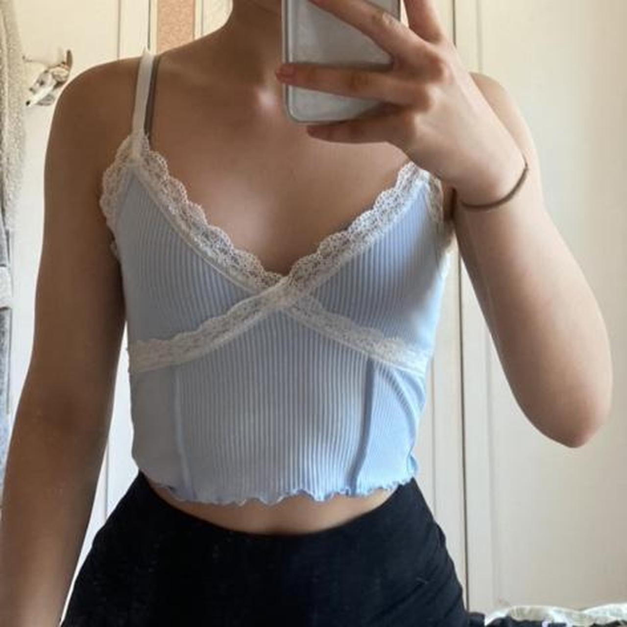 Womens Blue Crop Top Depop 8629