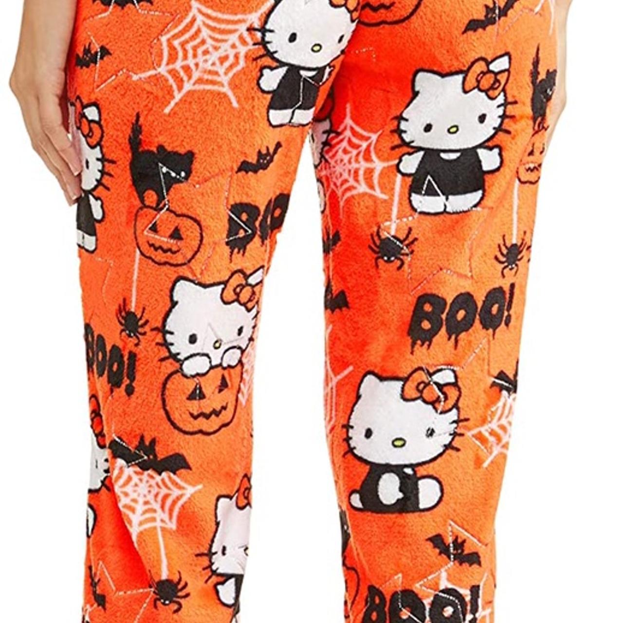 Hello Kitty Witch Orange Halloween Pajama Bottoms