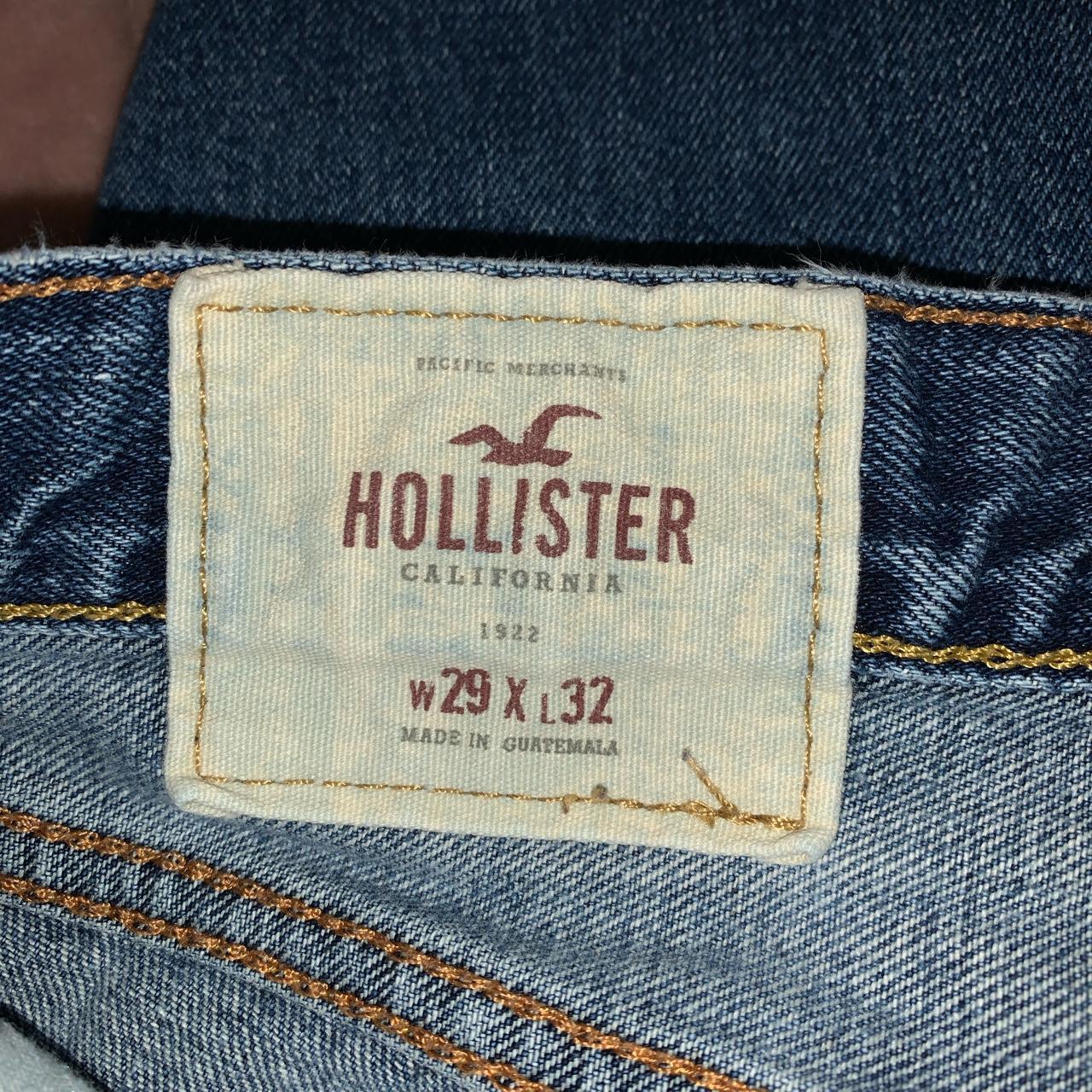 hollister high waisted button fly slim straight... - Depop