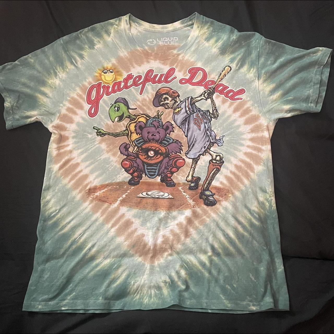 Vintage Liquid Blue Grateful Dead Baseball Tee Shirt