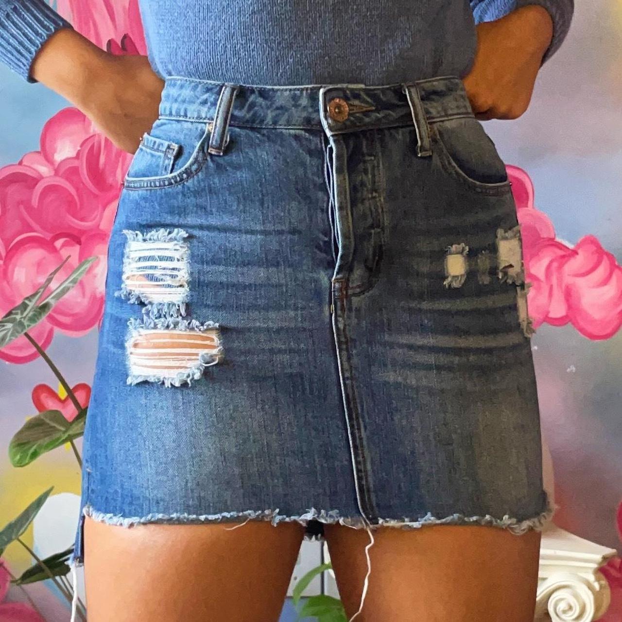Product Image 1 - Ripped denim skirt from Band