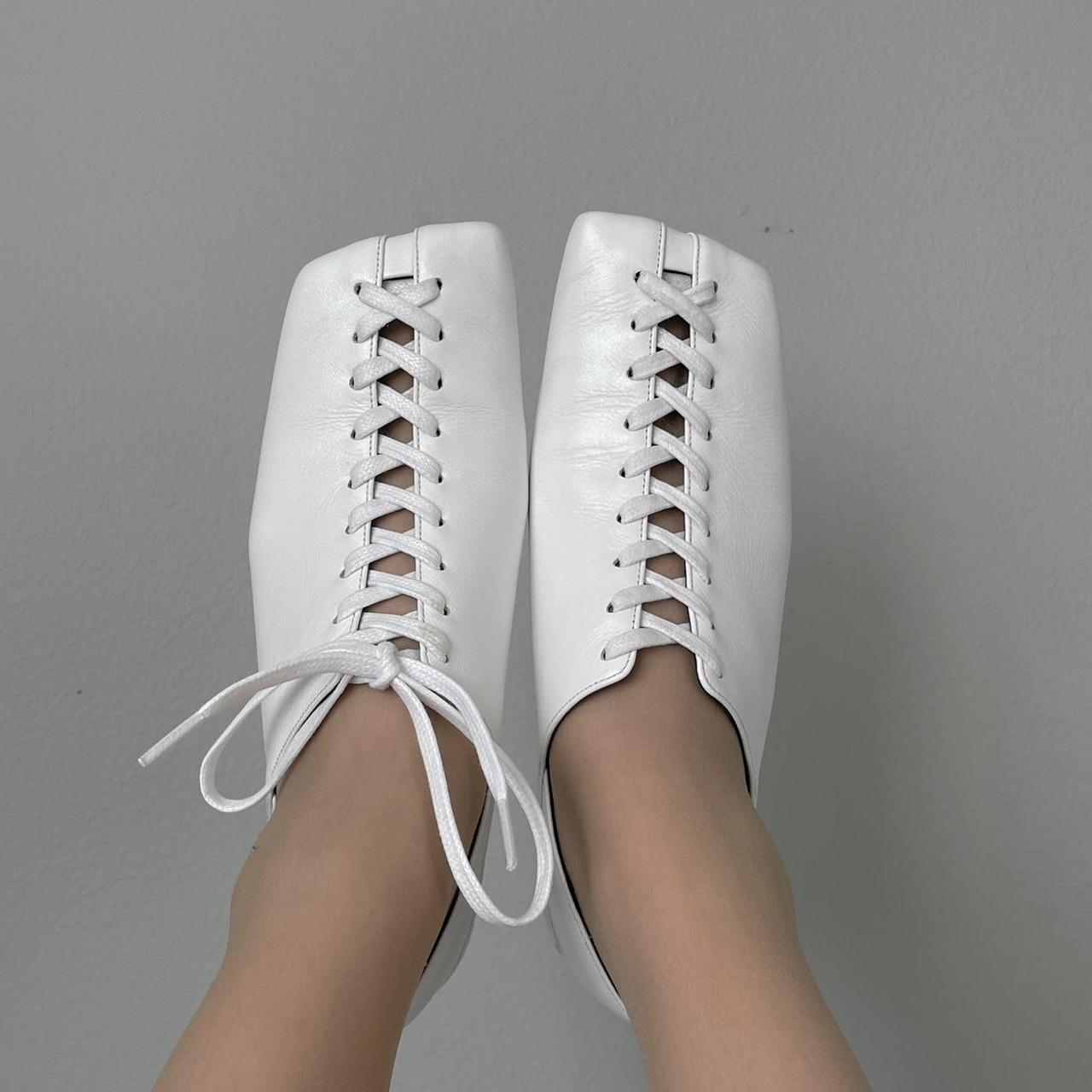 Women's White Ballet-shoes