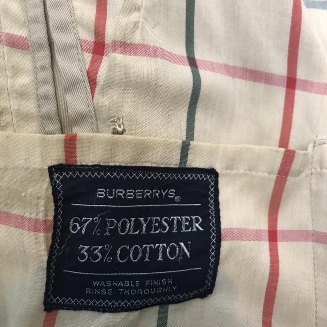 Burberry 67 on sale polyester 33 cotton