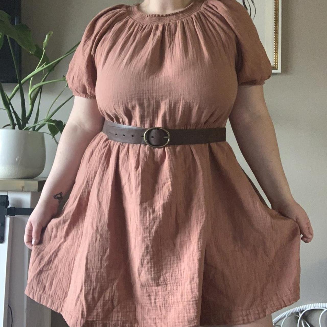 peach dress size 18