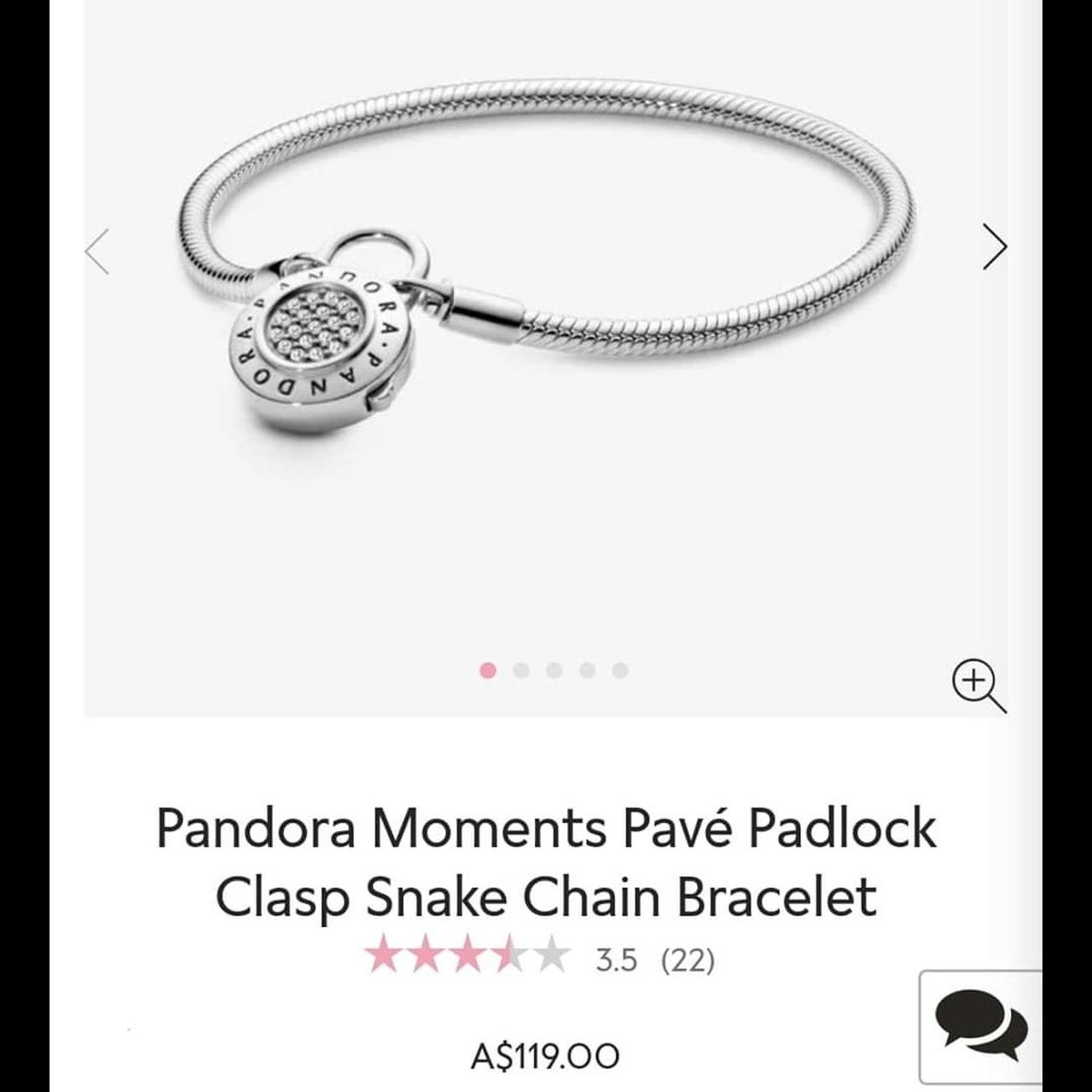 Pandora moments store pave padlock bracelet