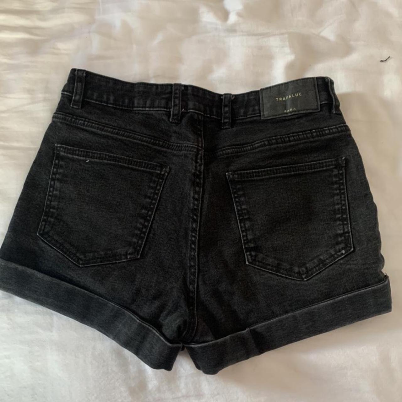 Black high rise Zara shorts Size 4 Perfect for... - Depop