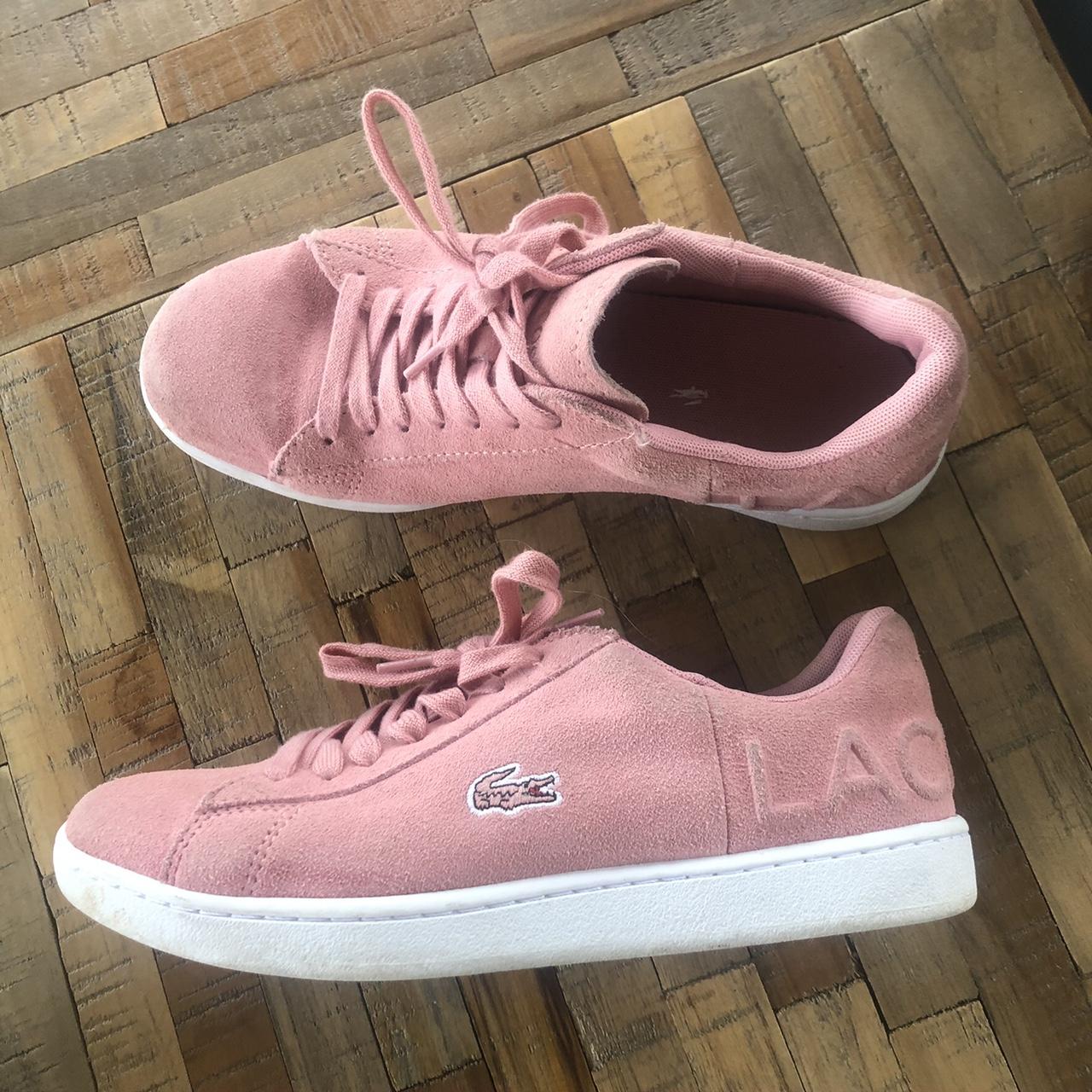 Pink 2024 lacoste shoes