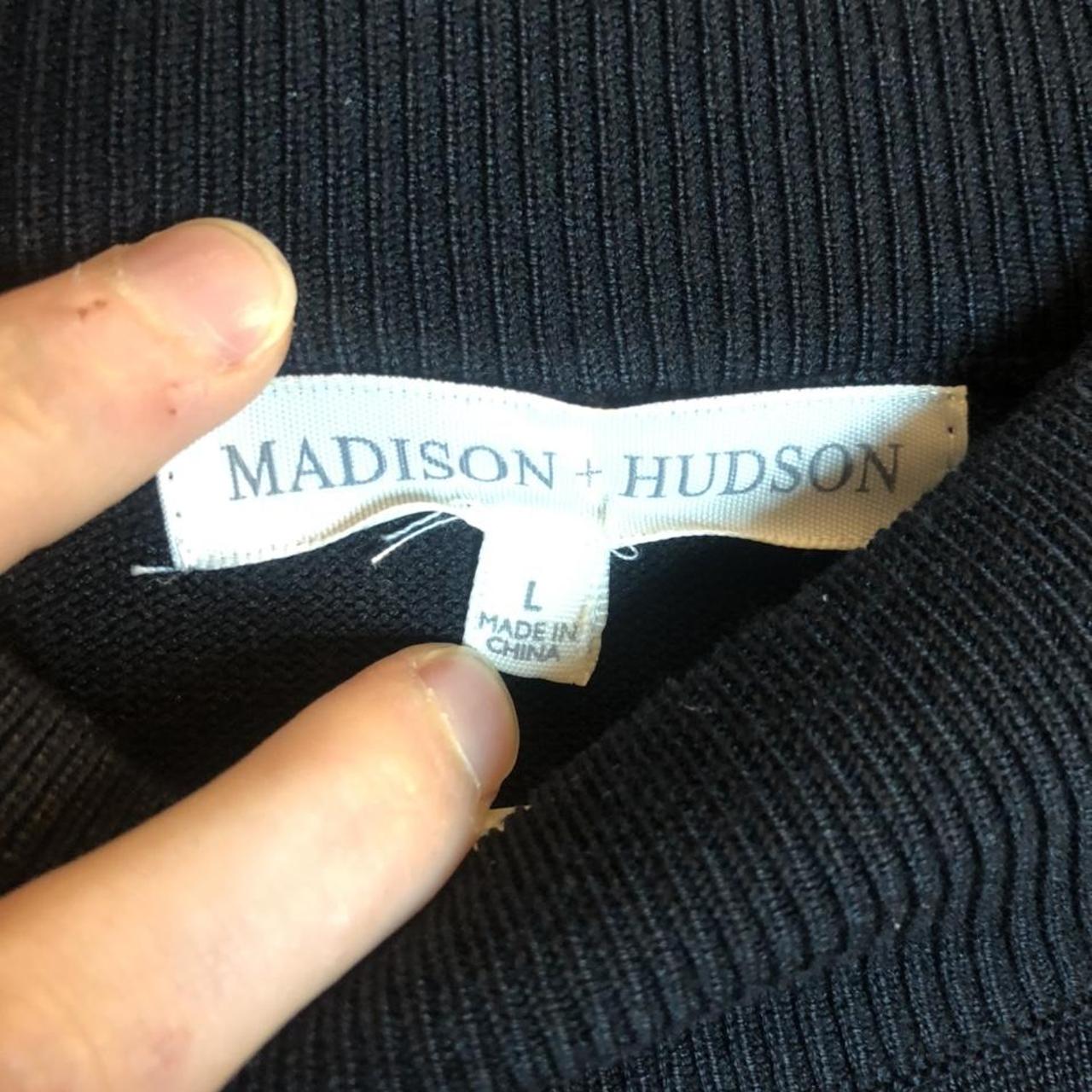 gorgeous madison + hudson cowl neck black sweater... - Depop