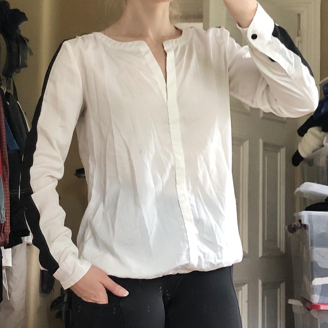 thin white blouse