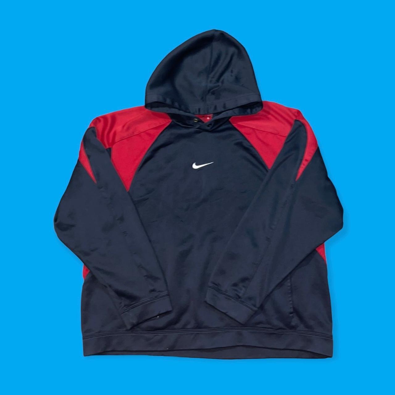 nike big check hoodie