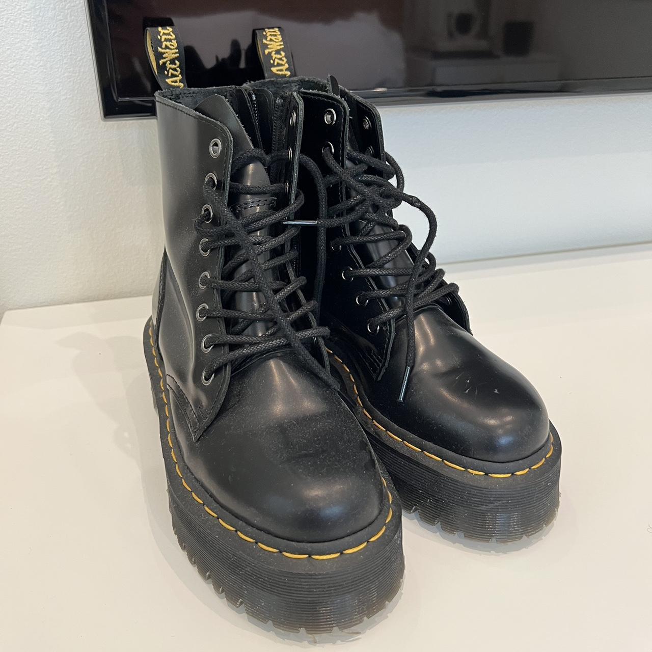 Doc Martin platform boots. Fits a size 6-6.5 UK... - Depop