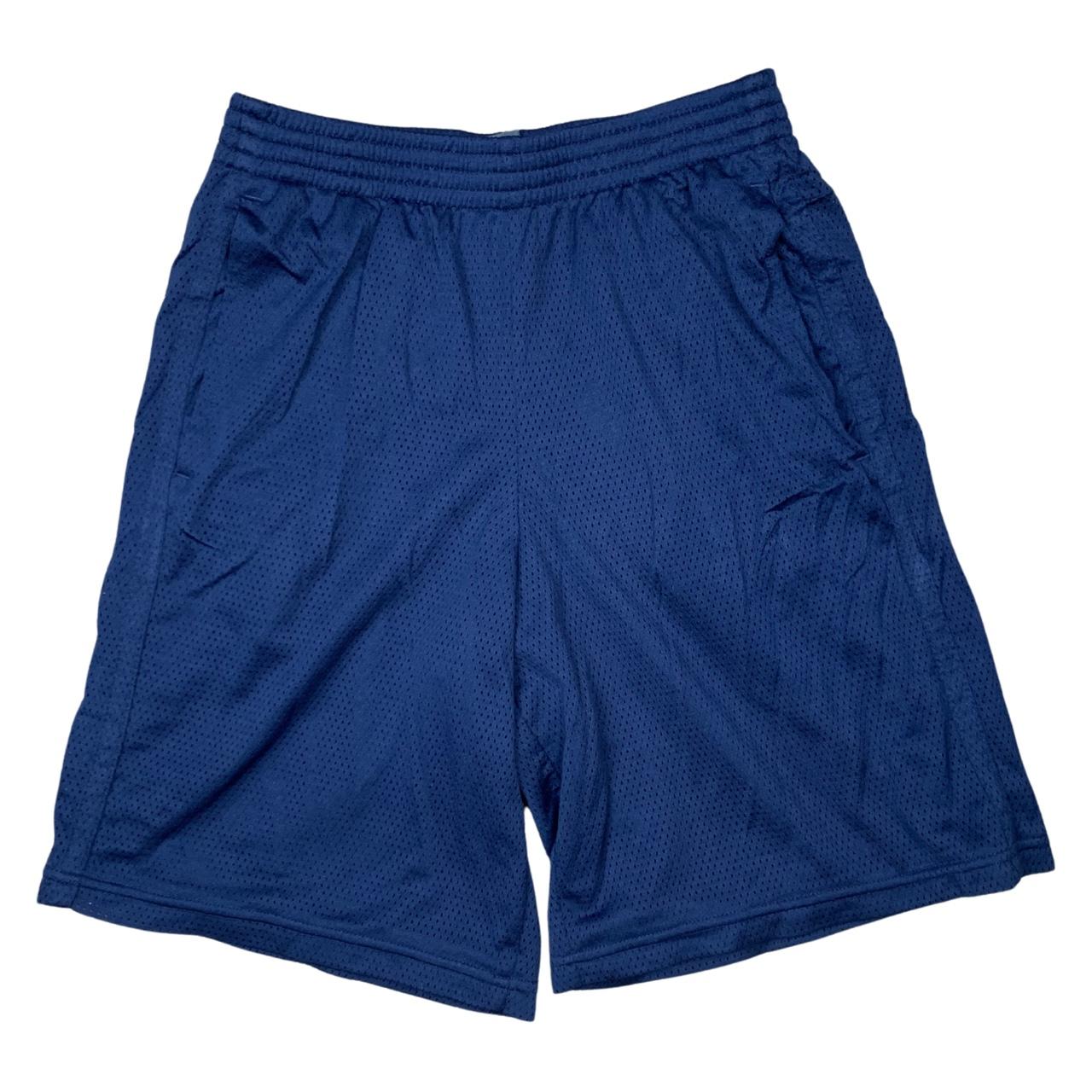 Classic Retro Champion Blue Shorts w/ Embroidered... - Depop